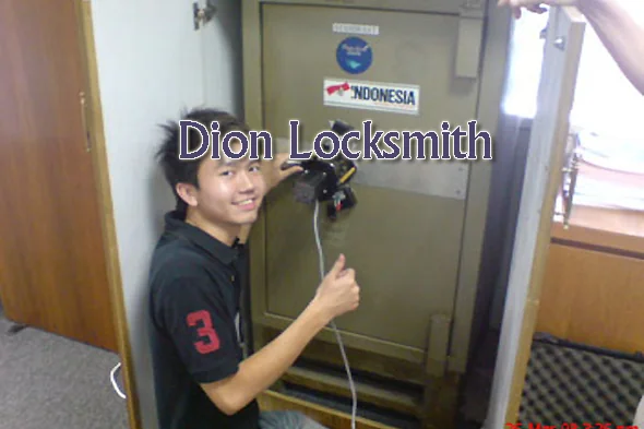 Dion Locksmith technician working on a safe